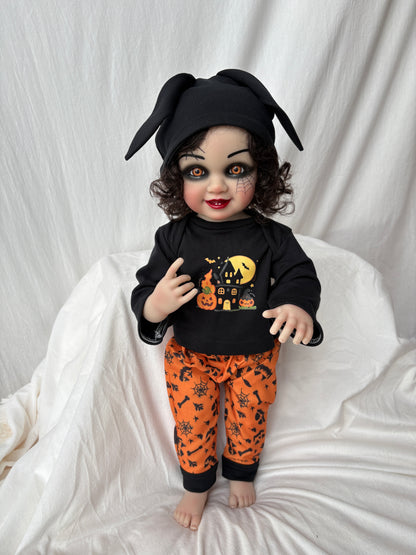 Halloween Pumpkin Cape Serial Baby Doll – 22 inch Hand-Rooted Hair Doll - My Dreamy Doll House - Halloween Pumpkin Cape Serial Baby Doll – 22 inch Hand-Rooted Hair Doll - My Dreamy Doll House