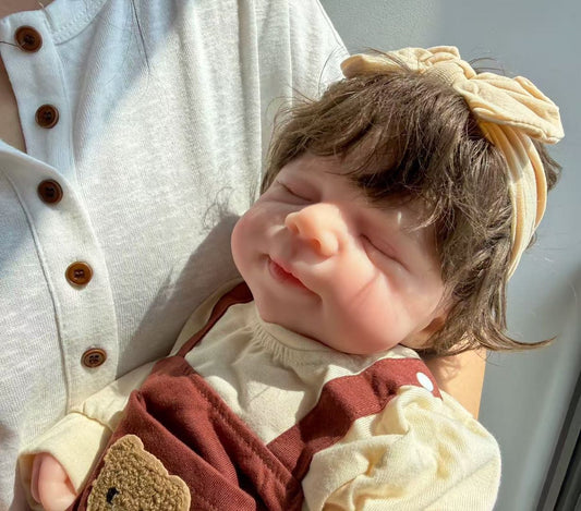 18 inch silicone reborn baby doll bear dungaree