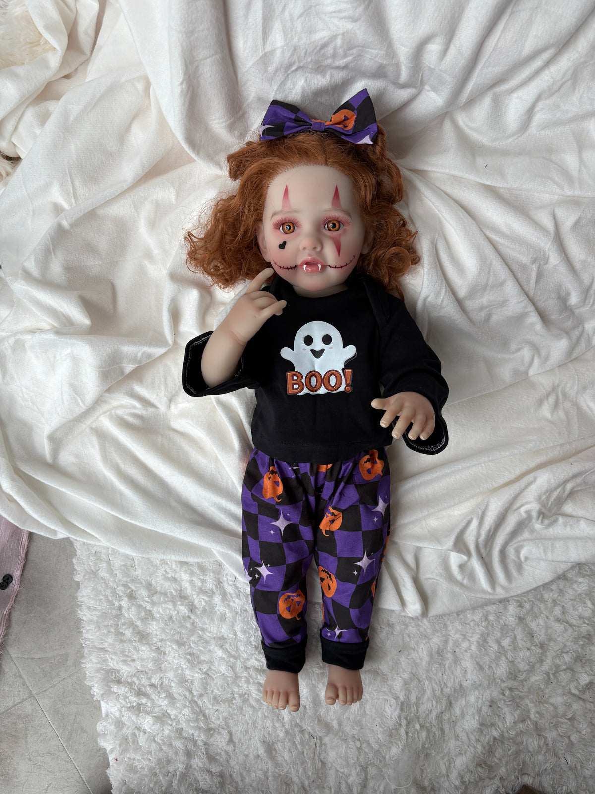 Halloween Boo! Ghost Serial Baby Doll – 22 inch Hand-Rooted Hair Doll - My Dreamy Doll House - Halloween Boo! Ghost Serial Baby Doll – 22 inch Hand-Rooted Hair Doll - My Dreamy Doll House
