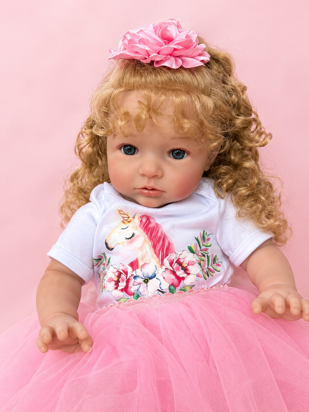 20-inch Unicorn Doll in Pink Tutu Dress - Full Body