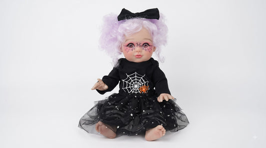 Halloween Spider Web Baby Doll – 16 inch Reborn Vinyl Doll - My Dreamy Doll House - Halloween Spider Web Baby Doll – 16 inch Reborn Vinyl Doll - My Dreamy Doll House