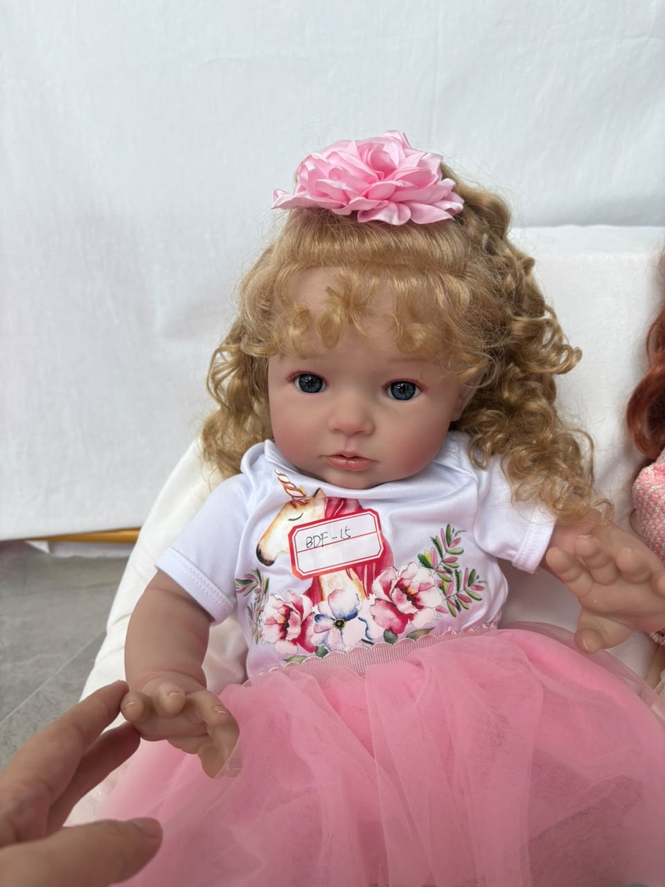 20-inch Unicorn Doll - Pink Background Portrait