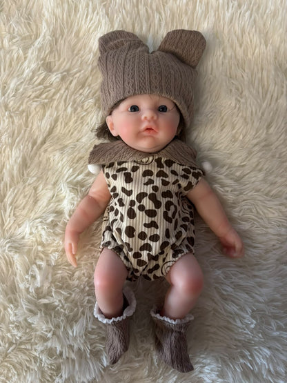 Tiny Darling pink bunny sleepsuit silicone doll