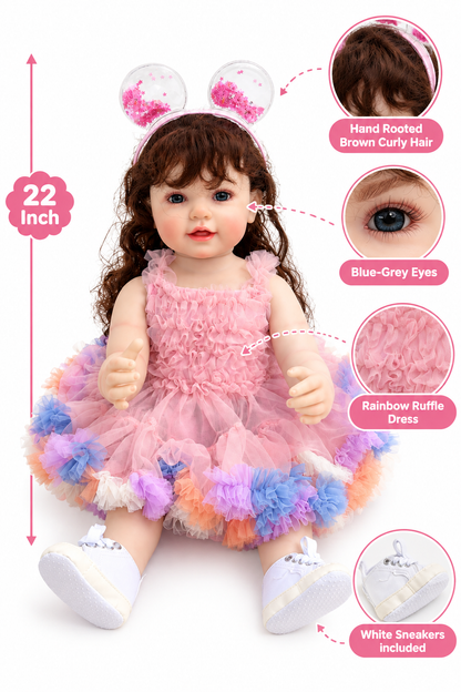 22-inch Pink Ruffle Doll specification
