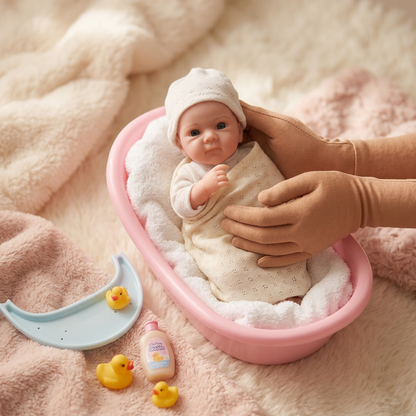 Sunshine Baby silicone doll cuddle lifestyle shot